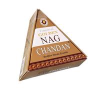 NKlaus Golden Nag Chandan - Pirámides de incienso (10 unidades), diseño de | Conos de incienso de madera de sándalo y conos perfumados para meditación y conos de incienso