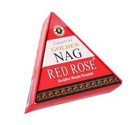 NKlaus Golden Nag Red Rose - Pirámides de incienso (10 unidades) - Conos de incienso con aroma a rosas para reflujo, amor, armonía y románticas velas de incienso