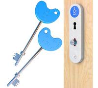 NKS - Llave de radar para inodoro para discapacitados, acceso a la puerta del baño, braille, paquete de fácil giro, abre más de 10.000 inodoros para discapacitados (1) (2)