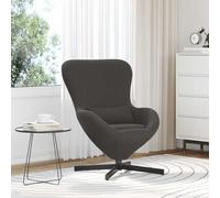 NLQMSU Sillón Huevo Gris Oscuro 63x73x90 cm Tejido Lana Frisee Giratorio | Diseño minimalista, marco de acero sólido, asiento suave, rotación suave, mantenimiento fácil, estilo contemporáneo