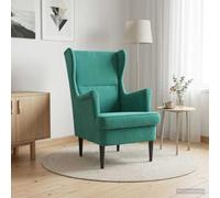 NLQMSU - Sillón moderno de terciopelo turquesa con cojín extraíble y patas | Estructura de metal y madera, cojín extraíble, uso interior, diseño limpio, comodidad diaria