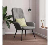 NLQMSU Sillón Relajación Terciopelo Gris Claro con Marco Metal | Diseño moderno, respaldo adornado con líneas, asiento cómodo, tejido suave, estructura estable