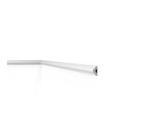 NMC WL7 WALLSTYL Guardasilla de Poliestireno HDPS, Moldura Decorativa de Pared para Marcos de Espejos y Boiserie, Listón Blanco para Pared Resistente a Golpes, 25 x 13 x 2000 mm, Pre-imprimado