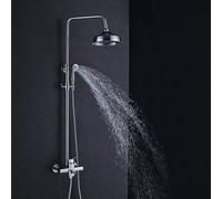 NMDCDH Sistema de Ducha Newly Rainfall 8 Pulgadas Cabezal de Ducha Baño Mezclador de Ducha Grifo Juego de Ducha Grifo con Ducha de Mano Cromo Pulido, Cromo 2