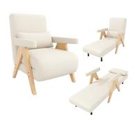 NNJN Diseño moderno: sillón convertible 3 en 1 con función de sueño, sofá cama convertible, sillón plegable, asiento tapizado, sillón loungessel, cama individual, adecuado para salón, dormitorio