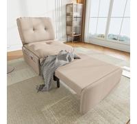 NNJN Sofá cama moderno 2 en 1 multifunción, 195 x 81,5 cm, sillón individual, cómoda silla reclinable, ideal para apartamentos pequeños, tela de lino, sofá cama invisible de 165 x 80 cm