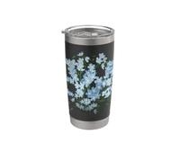 No me olvides de mí, flor, flor, botánica, primavera, floral Vaso térmico de acero inoxidable de doble pared