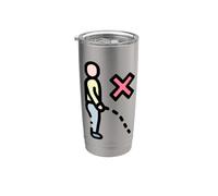 No orinar, no orinar aquí Vaso térmico de acero inoxidable de doble pared