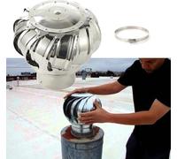 No Power Rainproof Roof Turbine Ventilator | Roof Exhaust Vent Cap Industrial 4.3''/110mm-23.6''/600mm(110mm/4.3 in)