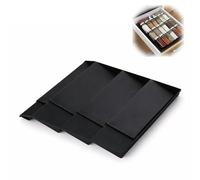 Noa Home Deco Especieros para Cocina 2 Unidades - Organizador de Especias Ajustable 30-60 cm para Cajones - Estante de Especias Sin Botes para Armarios y Encimeras - Negro