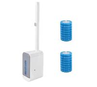 Noa Home Deco Kit Escobillas de Baño con 16 Recambios, Escobilla Recargable Inodoro WC Colgante sin Taladrar, Cepillo Limpieza Baño Esponja para Hogar, Hotel