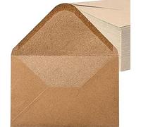 Noa Home Deco sobres (100 piezas) de papel Kraft antiguo/sin ventana - C6-162 x 114 mm, envolventes, la cierro, NHD06
