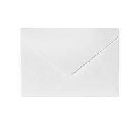 Noa Home Deco Sobres de 100 unidades, DIN C6, 11,4 x 16,2 cm, 130 g/m², sobres para tarjetas de felicitación, invitación, tarjetas de cumpleaños, cierre en punta, color blanco puro