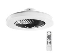 Noaton® Triton Ventilador de techo con luz, Negro, Diámetro 58cm, Atenuación LED max. 50 W, Mando a distancia, 3 temperaturas de color ajustables, Temporizador, Flujo de aire hasta 60 m3/min