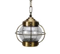 Noble Pendelleuchte Cristal Latón Ø20cm Marítimo Lámpara Exterior Balcón Terraza