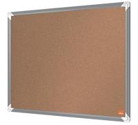 Nobo 1915179 - Tablero de Anuncios de Corcho Premium Plus 600x450mm, con Superficie Auto-Regeneradora, Marco Aluminio, para Oficina, Notas, Presentación, Certificado con la Etiqueta Ecolabel de la UE