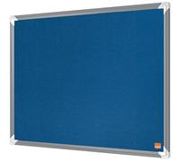 Nobo 1915187 - Tablero de Anuncio Premium Plus 600x450 mm, Fieltro Azul, Marco de Aluminio, Kit de Fijación Incluido, Apto para Oficina, Aula y Hogar, Resistente y Fácil de Montar