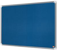 Nobo 1915188 - Tablero de Anuncio Premium Plus 900x600 mm, Fieltro Azul, Marco de Aluminio, Kit de Montaje en Pared, Apto para la Organización de Notas, Documentos y Recordatorios