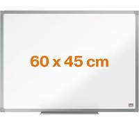 Nobo 1915462 - Pizarra Magnética de Acero, 60 x 45 cm, para Notas Borrables en Seco con Marco de Aluminio y Bandeja para Rotuladores, para Montar en la Pared, para Oficina, Hogar o Aula