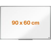 Nobo 1915463 - Pizarra Magnética de Acero, 90 x 60 cm, para Notas Norrables en Seco con Marco de Aluminio y Bandeja para Rotuladores, para Montar en la Pared, para Oficina, Hogar o Aula