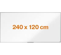 Nobo 1915466 - Pizarra Magnética de Acero, 240 x 120 cm, para Notas Borrables en Seco con Marco de Aluminio y Bandeja para Rotuladores, para Montar en la Pared, para Oficina, Hogar o Aula