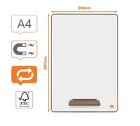 Nobo 1915710 pizarrón blanco 210 x 297 mm melamina magnético