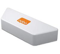 Nobo Borrador Magnético de Microfibra para Pizarra Blanca, Incluye 1 x Recambio de Almohadilla de Microfibra Lavable, Blanco, 1915324