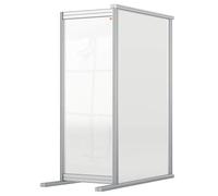 Nobo Divisor de sobremesa acrílico transparente Nobo, barrera de distanciamiento social protectora de libre colocación, sistema de protección y pantalla, Premium Plus 400x1000 mm 1915499