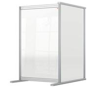 Nobo Divisor de sobremesa acrílico transparente Nobo, barrera de distanciamiento social protectora de libre colocación, sistema de protección y pantalla, Premium Plus 600x1000 mm 1915498