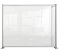 Nobo Divisor de sobremesa acrílico transparente Nobo, barrera de distanciamiento social protectora de libre colocación, sistema de protección y pantalla, Premium Plus 1200x1000 mm 1915496