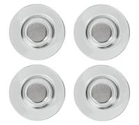 Nobo Imanes Extra Fuertes para Pizarras Magnéticas de Cristal y Tablones Planificadores, Sujeta hasta 6 Hojas A4 de 80gsm, Casa y Oficina, Pack de 4, 32mm, 1904116