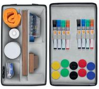 ACCO NOBO Kit accesorios para pizarra blanca 1915711, 47 piezas, 50% reciclado, estuche gris carbón