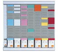 Nobo Kit Planificador de Pared para Tarjetas T, Oficina, 7 Columnas y 24 Ranuras Tamaño 2,
