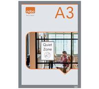 ACCO NOBO Marco magnético 1915699 – A3 Autoadhesivo Plateado Pack 2 unidades