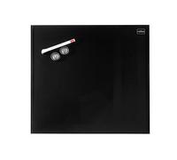 Nobo Pizarra Blanca Pequeña Magnética, Limpiado en Seco, Sin Marco, Sistema de Montaje en Pared Oculto, Incluye Rotulador e Imanes, Negro, 450 x 450mm, 1903951