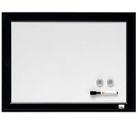 Pizarra blanca magnética pequeña Nobo con marco negro 585x430 mm - 1903785