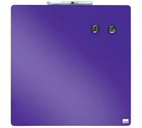 Nobo Pizarra Magnética Pequeña de Color, Sin Marco, Borrado en Seco, Fácil de Limpiar, Aptas Para Uso En Pared, Casa y Oficina, 360 x 360 mm, Morado, 1903897