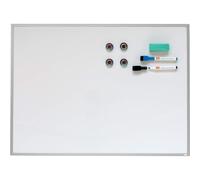 Pizarra blanca magnética pequeña Nobo con marco de aluminio de 585x430 mm - 1903777
