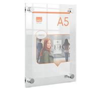 Nobo Portapóster Acrílico Mural DIN A5 Transparente Sin marco Fácil montaje