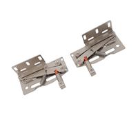 NOENNULL Bisagra de resorte de tijera niquelada, 45 grados, acero laminado en frío, amortiguación hidráulica, bisagra de armario para puertas de armario