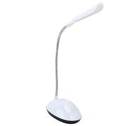 NOENNULL Lámpara de escritorio LED con cuello de cisne flexible, lámpara de mesa que funciona con pilas, lámpara portátil compacta para dormitorio, estudio, oficina, dormitorio, cuidado de los ojos y
