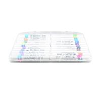 NOENNULL Rotuladores acrílicos resistentes al agua de 48 colores con punta fina para manualidades, cristal, piedra, madera