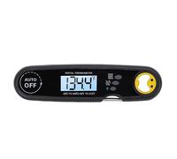 NOENNULL Termómetro Digital para Hornear, Termómetro Portátil para Carne con Sonda Plegable, IPX7 a Prueba de Agua, Lectura Rápida Precisa, Termómetro de Alimentos para Cocina, Bistec (Negra)