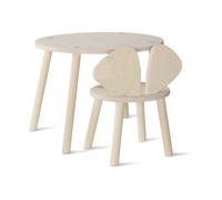 Nofred Set silla + mesa infantil Mouse Abedul