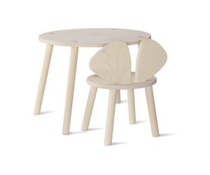 Nofred Set silla + mesa infantil Mouse Abedul