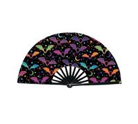 Nogsay - Gran abanico plegable de bambú - Decoración china - Para sauna, boda, rave, chanfu/cheongsam, festival, club, evento, fiesta, danza, actuación