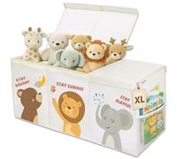 Nojube Baúl Juguetes Infantil Grande XL - Cesta Almacenaje Juguetes Plegable y Resistente - Juguetero Organizador de Juguetes Infantil de Tela Oxford - Caja Juguetes Almacenaje dormitorio con tapa