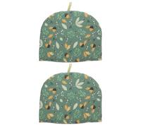 NOLITOY 2 Piezas Funda Protectora para Tetera de Algodón Diseño Portátil y Estampado para Mantener el Calor en Casa Movimiento