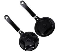 NOLITOY 2piezas Mini Sartén Antiadherente para Tortilla con Forma de Estrella y Corazón Sartén de Dibujo Animado para Huevos Fritos Crepes y Desayunos Varios estilos