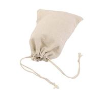NOLITOY Bolsitas de Tela Pequeñas de Lino y Yute Cordón, Bolsas para Joyas y Dulces, 10 Piezas, 15x20cm, Beige para Regalos